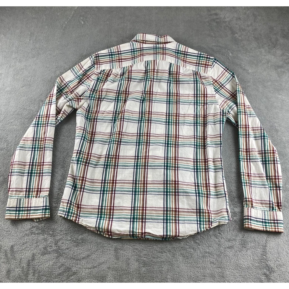 GAP Men Slim Fit Plaid Button Down Shirt Long Sleeve Casual Size M - Picture 9 of 10